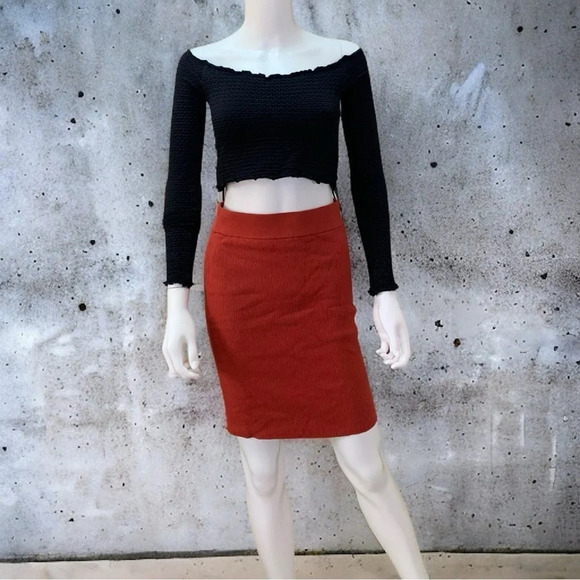 🆑Bar III Women's Pull-On Jersey Midi Skirt size Medium - Picture 2 of 6